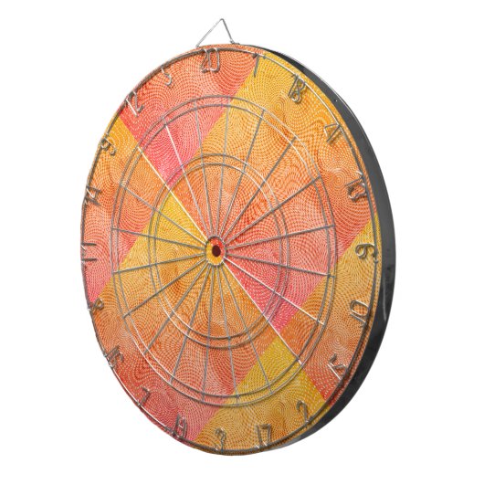 Ocean Rhythms w Grunge Gradient Green & Orange ダーツボード (正面右)