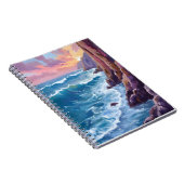 Ocean’s Breath | Rocky Sea Sunset Coast Watercolor ノートブック (右側)