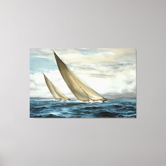 Ocean Sailing Painting キャンバスプリント (正面)