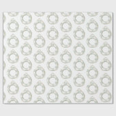 Ocean Sea Mint White Round Floating Device ラッピングペーパー (フラット)