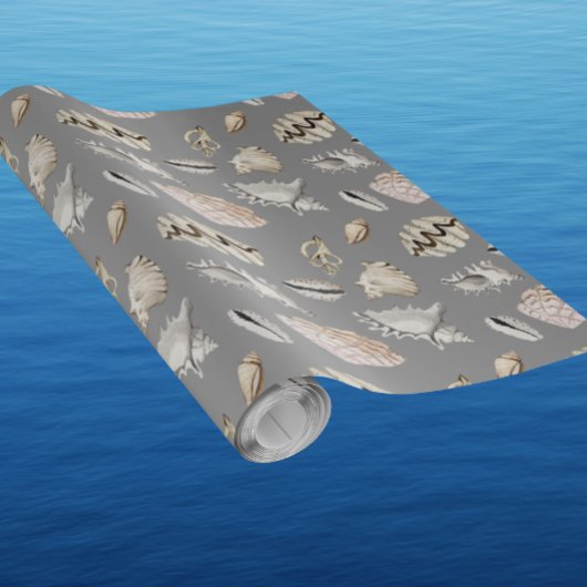 Ocean Sea Shell Pattern Crustaceancore ラッピングペーパー