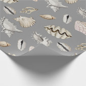 Ocean Sea Shell Pattern Crustaceancore ラッピングペーパー (角)