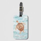 Ocean Sea Turtle ラゲッジタグ (正面縦)