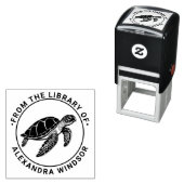 Ocean Sea Turtle #4 Library Book Name セルフインキングスタンプ (インサイチュ)