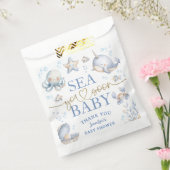 Ocean Sea You Soon Baby Shower Boy Blue フェイバーバッグ (封をした状態)