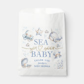Ocean Sea You Soon Baby Shower Boy Blue フェイバーバッグ (正面)