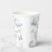 Ocean Sea You Soon Baby Shower Boy Blue 紙コップ (右)