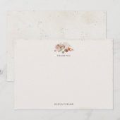 Ocean Seashells Beach Boho Coastal Bridal Shower サンキューカード (正面/裏面)