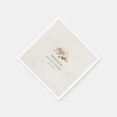 Ocean Seashells Beach Boho Coastal Bridal Shower スタンダードカクテルナプキン (角)