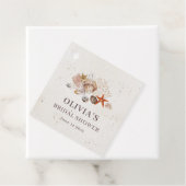 Ocean Seashells Beach Boho Coastal Bridal Shower フェイバータグ (インサイチュ)
