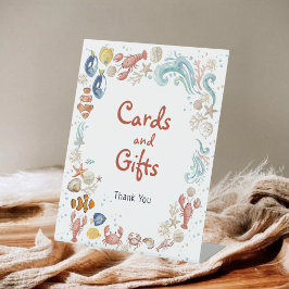 Ocean She Is a Catch Cards & Gifts Bridal Shower 台座サイン