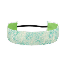 Ocean Shells Sea Waves Abstract Vintage Pattern アスレチックヘッドバンド