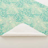 Ocean Shells Sea Waves Abstract Vintage Pattern シェルパブランケット (3/4)