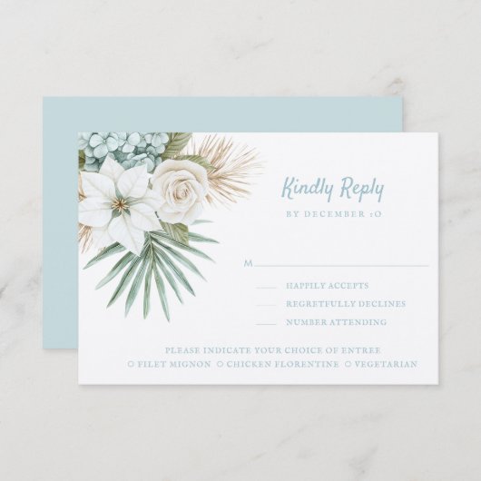 Ocean Shore | Beach | Kindly Reply | Meal Options 出欠カード (正面/裏面)