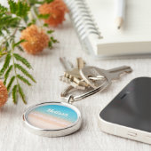 Ocean Shoreline Custom Name キーホルダー (側面)