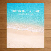 Ocean Shoreline Custom Name ポスター