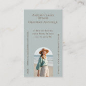 Ocean Shoreline Luxury Monogram Feminine Photo 名刺 (裏面)