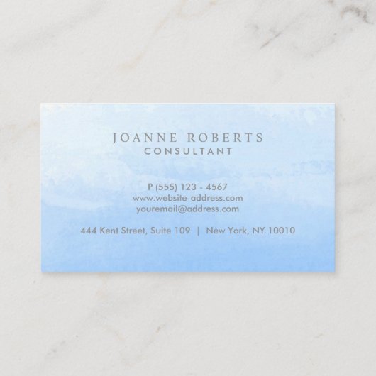 Ocean Sky Blue Ombre Beauty or Professional 名刺 (裏面)