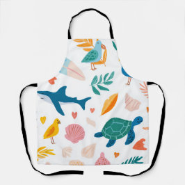 Ocean Soul All-Over Print Apron Gift エプロン