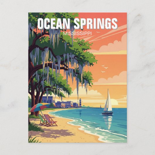 Ocean Springs Mississippi Travel ポストカード (正面)