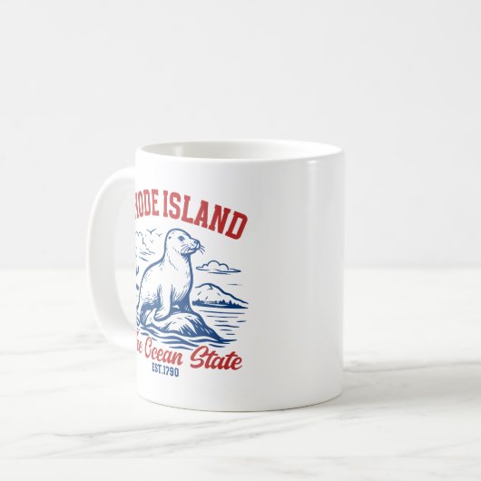 Ocean State Pride – Rhode Island  コーヒーマグカップ (正面左)