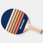 Ocean Sun Fall Across Striping with Name 卓球ラケット (横)