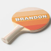 Ocean Sun Fall Bold Stripes with Name 卓球ラケット (正面アングル)