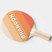 Ocean Sun Fall Bold Stripes with Name 卓球ラケット (横)