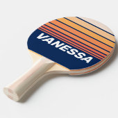 Ocean Sun Fall Horizon Striping with Name 卓球ラケット (正面アングル)