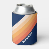 Ocean Sun Fall Stripes with Name 缶クーラー (缶正面)