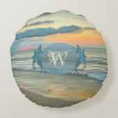 Ocean Sunset 0735 ラウンドクッション (裏面)