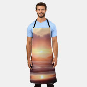 Ocean Sunset Apron エプロン (着用した状態)