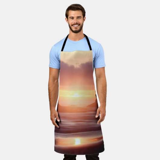 Ocean Sunset Apron エプロン (着用した状態)