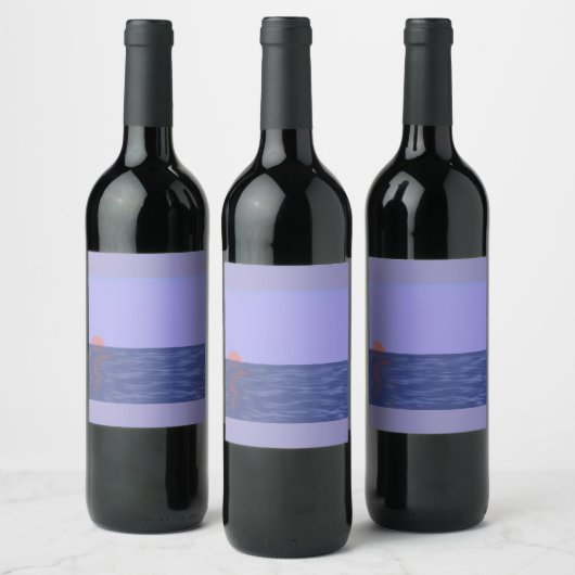 Ocean Sunset Wine Label ワインラベル (ボトル)