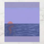 Ocean Sunset Wine Label ワインラベル (シングルラベル)