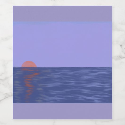 Ocean Sunset Wine Label ワインラベル (シングルラベル)