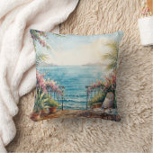 Ocean Terrace with a Peaceful View クッション (ブランケット)