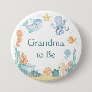 Ocean Theme Baby Shower Button 缶バッジ