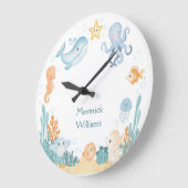Ocean Theme Wall Clock ラージ壁時計 (傾斜)