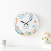 Ocean Theme Wall Clock ラージ壁時計 (ホーム)