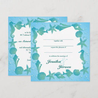 Ocean Theme Wedding invitation 招待状