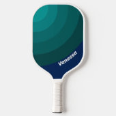 Ocean Tide Circle Stripe with Name ピックルボールラケット (裏面)