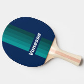 Ocean Tide Pin Stripes with Name 卓球ラケット (横)