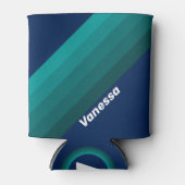 Ocean Tide Stripes with Name 缶クーラー (正面)