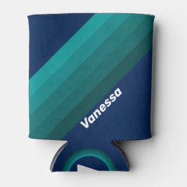 Ocean Tide Stripes with Name 缶クーラー