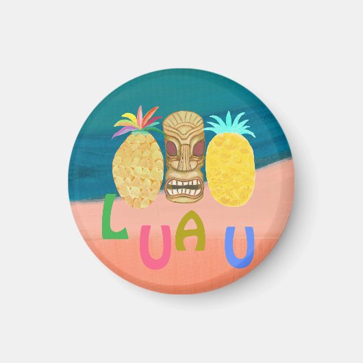 Ocean Tiki Pineapple Luau マグネット (正面)