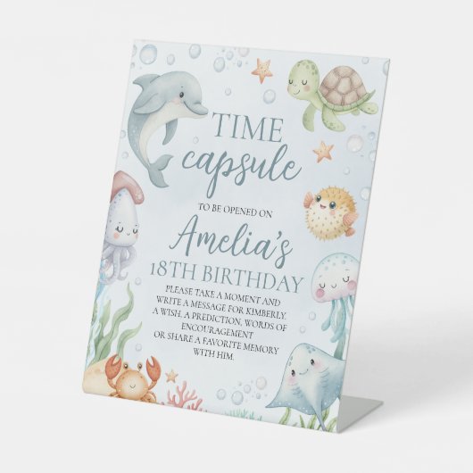 Ocean Time Capsule Table Sign 台座サイン (正面)