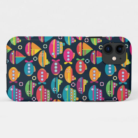 Ocean Transportation Pattern Case-Mate iPhoneケース (裏面(横))