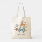 Ocean Treasures Watercolor Beach Tote Bag トートバッグ (裏面)