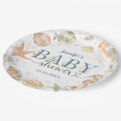 Ocean Under The Sea Baby Shower Gender Neutral ペーパープレート (アングル)